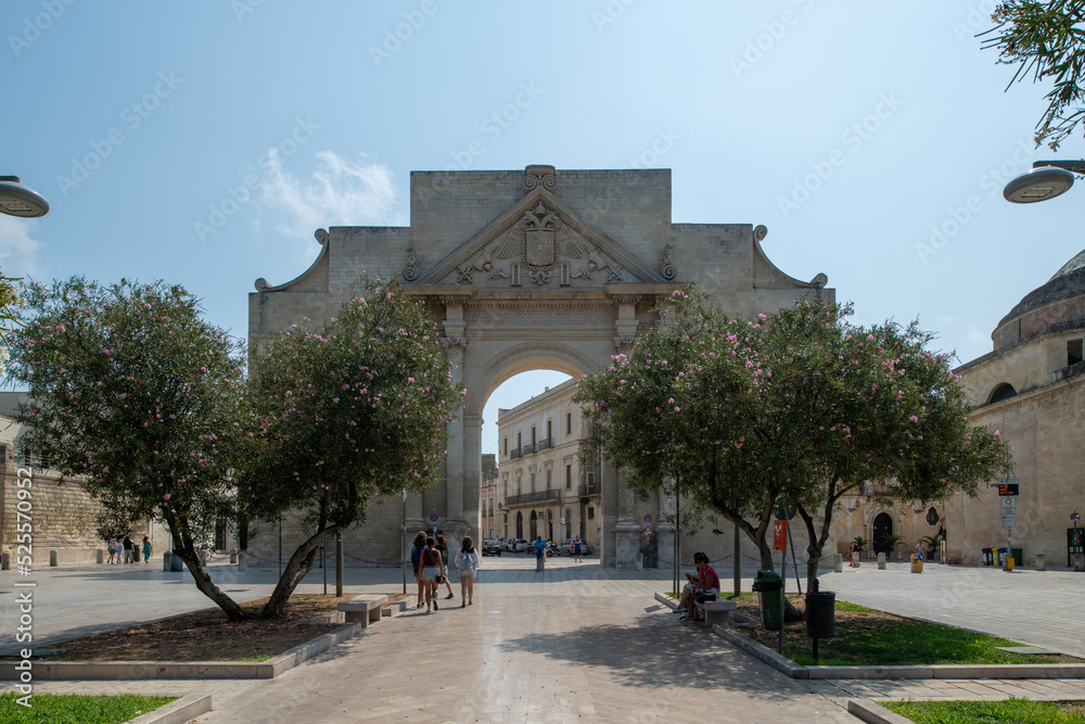 Obraz premium Lecce view of south italian heritage site. Cityscape of a unique Mediterranean jewel.