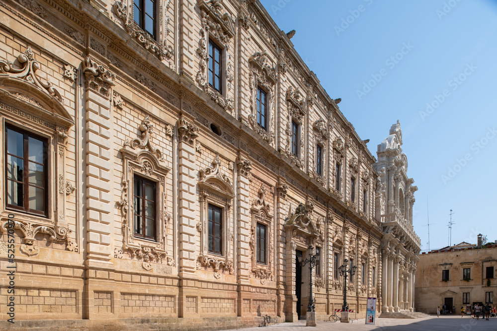 Fototapeta premium Lecce view of south italian heritage site. Cityscape of a unique Mediterranean jewel.