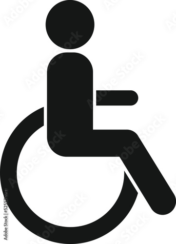 Disabled wc icon simple vector. Toilet restroom