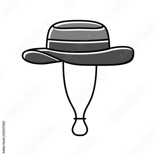 boonie hat cap color icon vector illustration