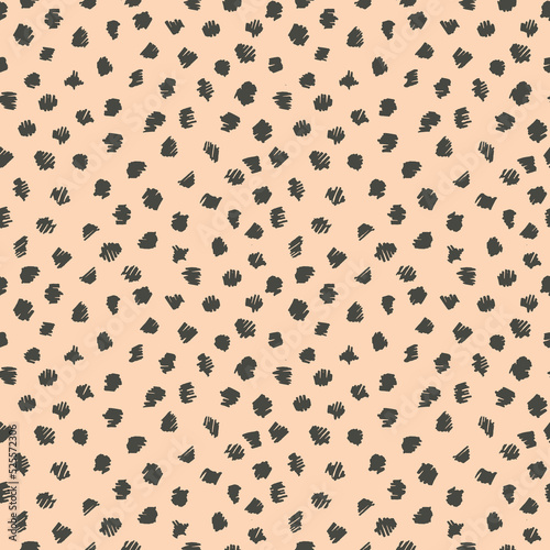 Vector Seamless Hand Drawn Scribble Pattern. Minimal Artistic Sketch Endless Print.