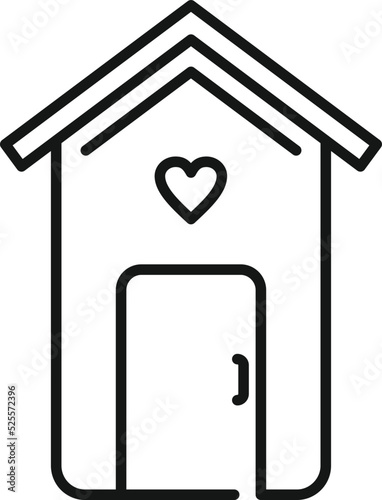 Love toilet icon outline vector. Wc restroom