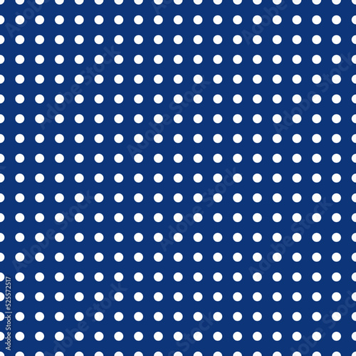Polka dot texture, white on dark blue polka dot seamless pattern as background