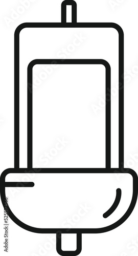 Public male toilet icon outline vector. Wc restroom