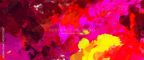 Artistic painted strokes vector background. Abstract fine art backdrop. Colorful texture. Modern horizontal artwork.