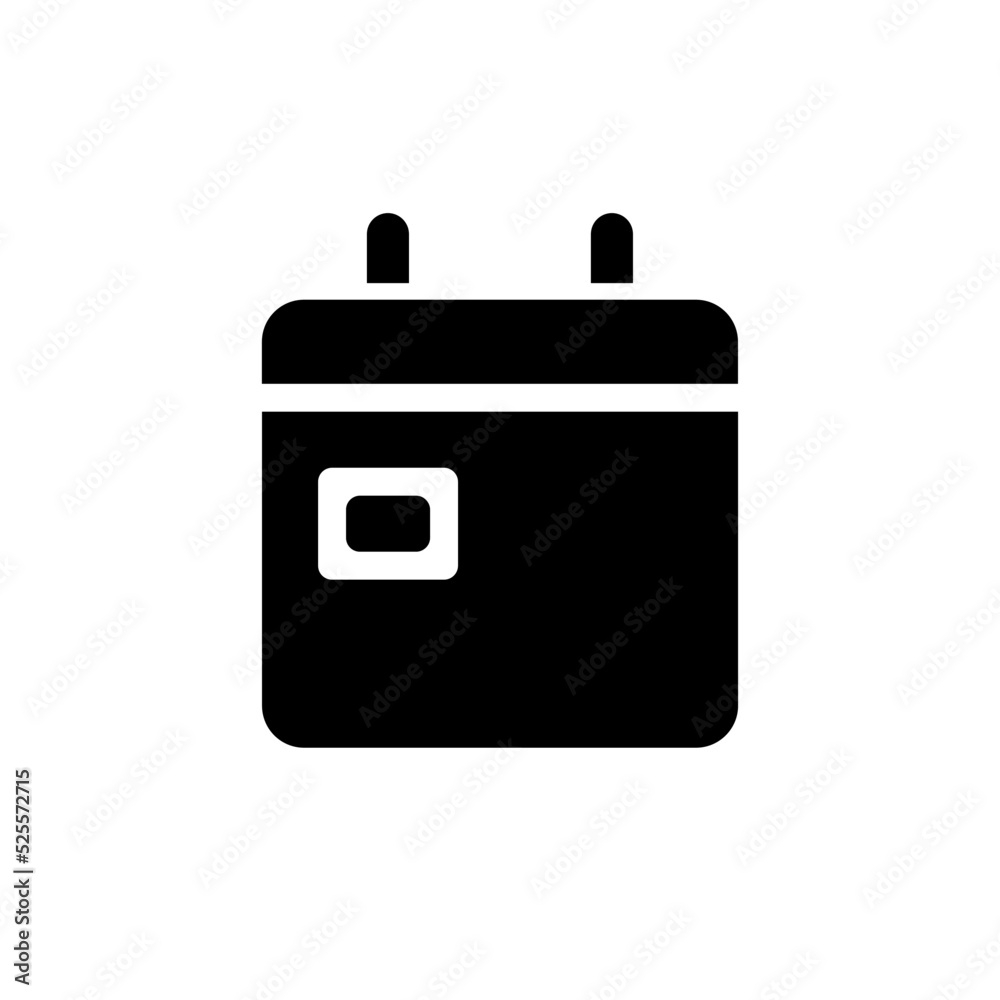 Calendar black glyph ui icon. Planner and organizer. Simple filled line element. User interface design. Silhouette symbol on white space. Solid pictogram for web, mobile. Isolated vector illustration Calendar black glyph ui icon. Planner and organizer. Simple filled line element. User interface design. Silhouette symbol on white space. Solid pictogram for web, mobile. Isolated vector illustration