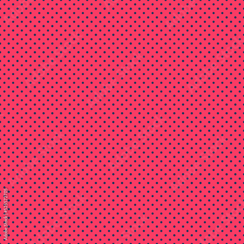 Polka dot texture, dark blue on pink polka dot seamless pattern as background
