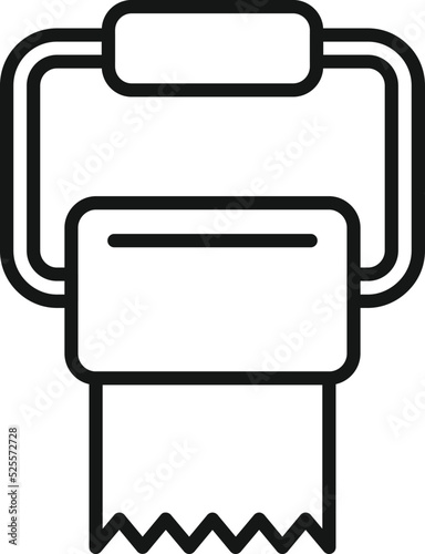 Roll paper icon outline vector. Wc toilet