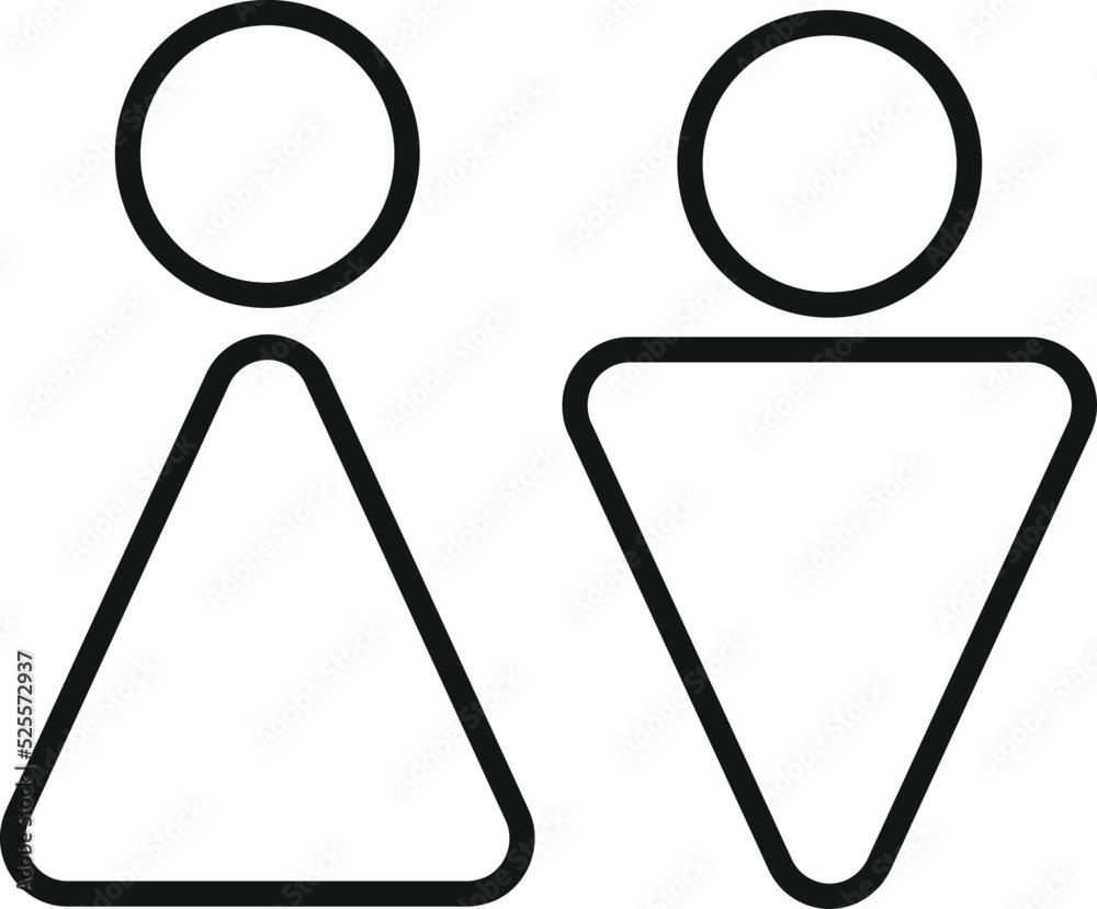 Male female toilet icon outline vector. Wc restroom Male female toilet icon outline vector. Wc restroom