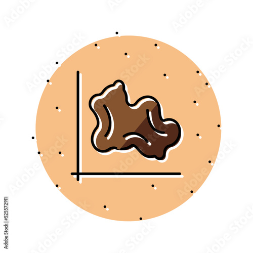 uneven borders mole melanoma color icon vector illustration