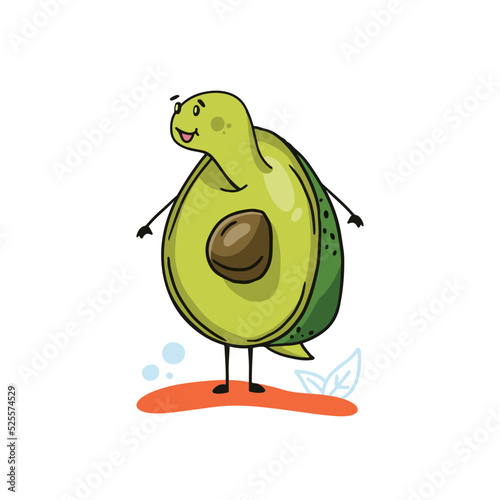 Turtle Avocado Drawing
