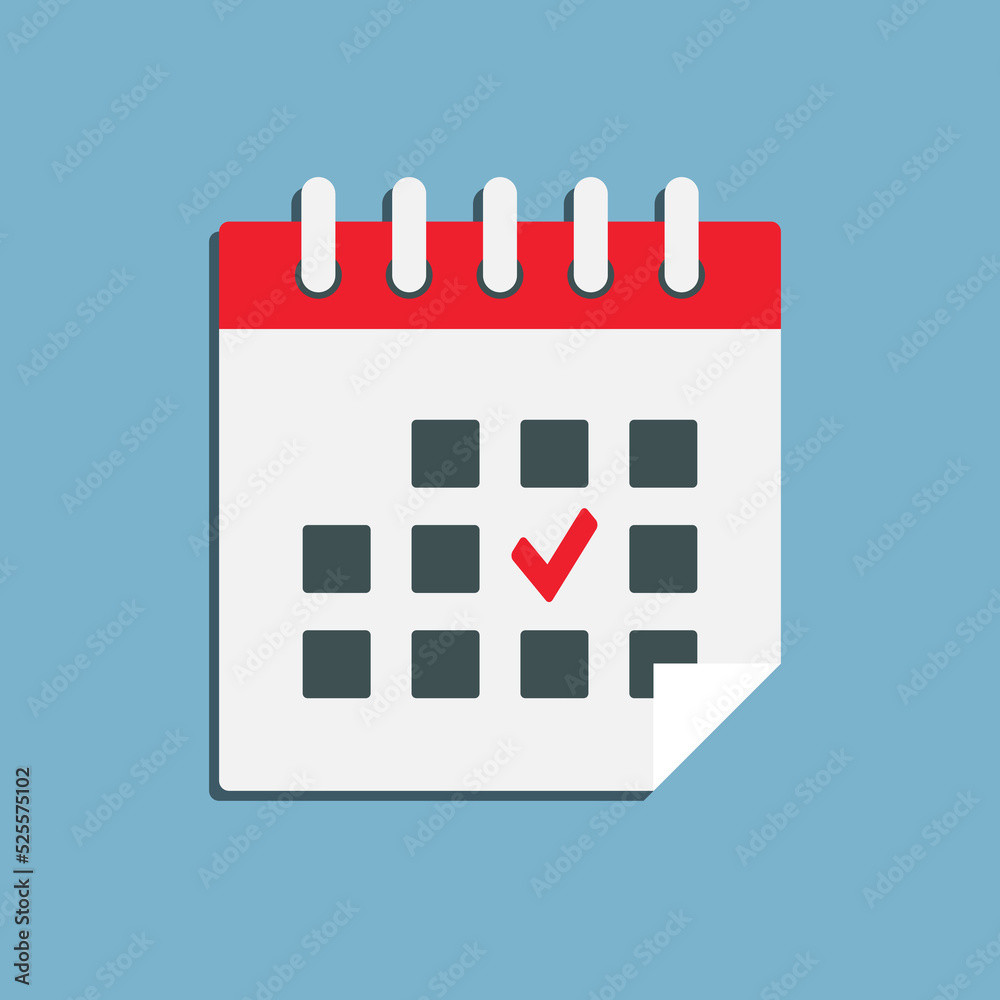 Icon page calendar - done, yes, success, check Icon page calendar - done, yes, success, check