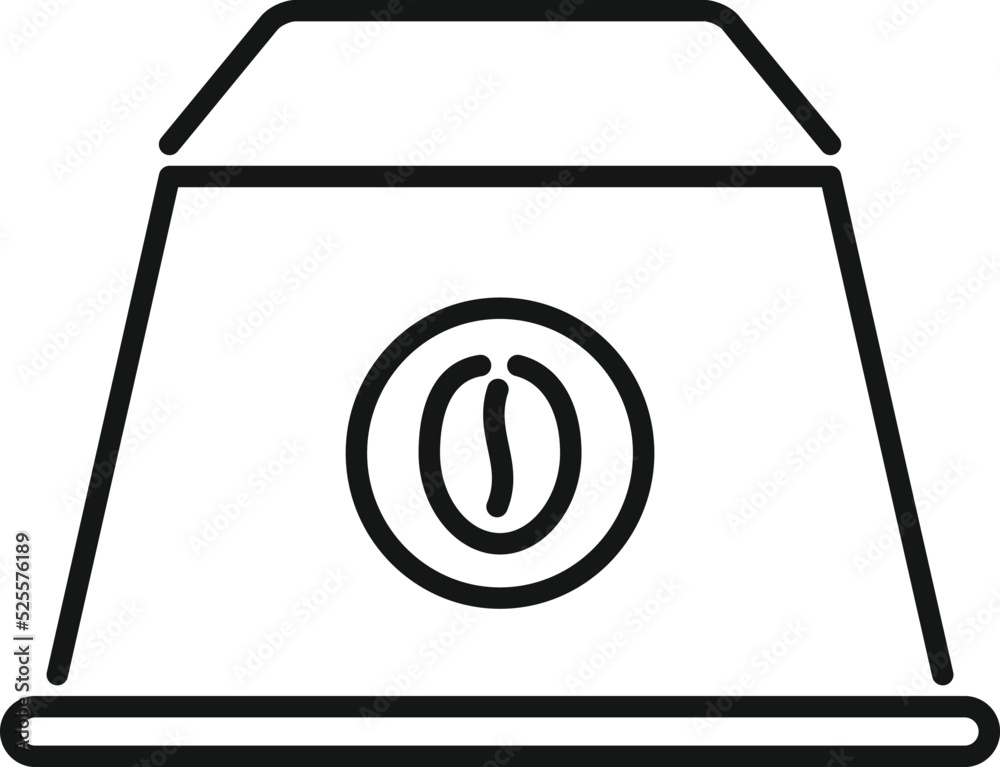 Cafe coffee capsule icon outline vector. Espresso pod Cafe coffee capsule icon outline vector. Espresso pod