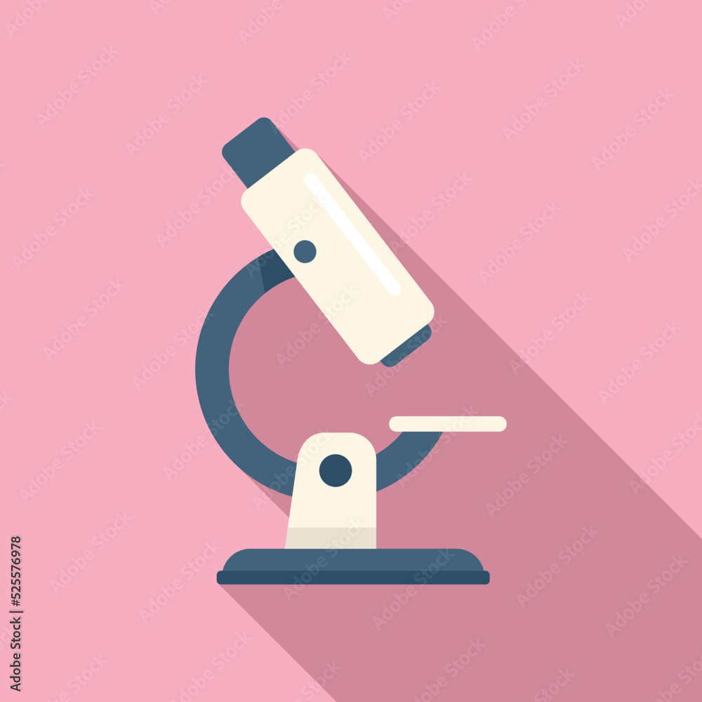 Dna microscope icon flat vector. Gmo food