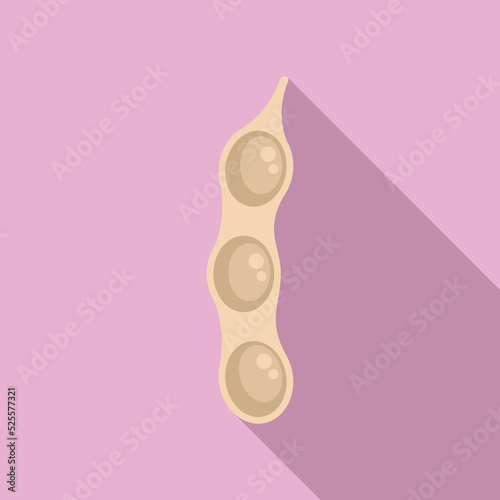 Farm gmo peas icon flat vector. Food agriculture