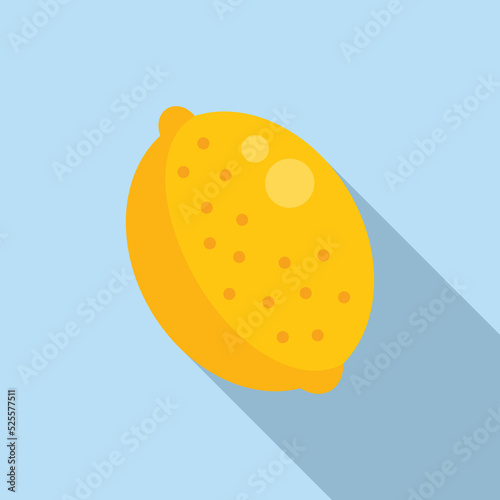 Gmo lemon icon flat vector. Agriculture food