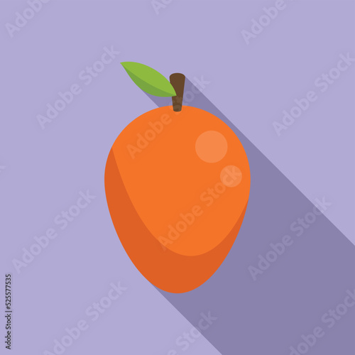 Gmo mango icon flat vector. Dna food