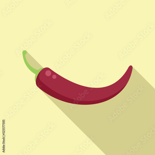 Gmo pepper icon flat vector. Dna food