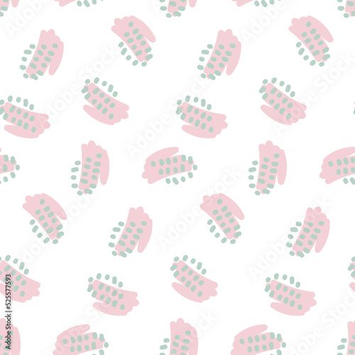 Abstract seamless pattern. Pastel colors creative template. Minimal background with organic shapes. Trendy collage for textile, wrapping paper, wallpaper, cover design. Hand drawn vector textures.