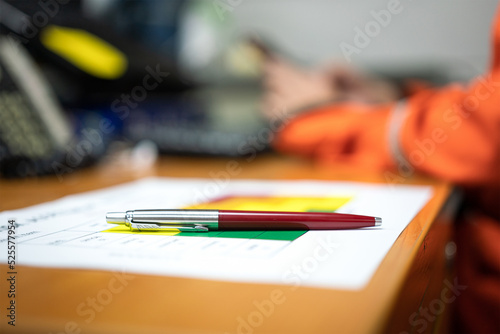 target, control, impact, probability, hazard, likelihood, table, form, object, strategy, inspection, audit, evaluation, business, pen, project, procedure, caution, red, color, high, level, risk, repor photo