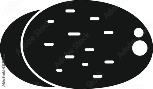 Gmo potato icon simple vector. Dna food
