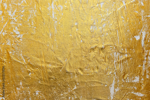Obraz na płótnie Textured golden stucco background with scratches w salonie
