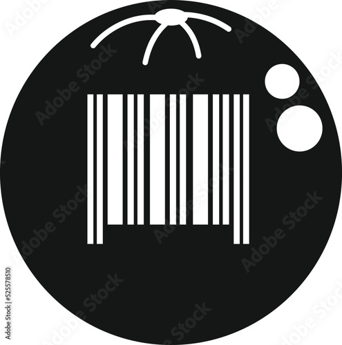 Gmo orange fruit icon simple vector. Agriculture dna