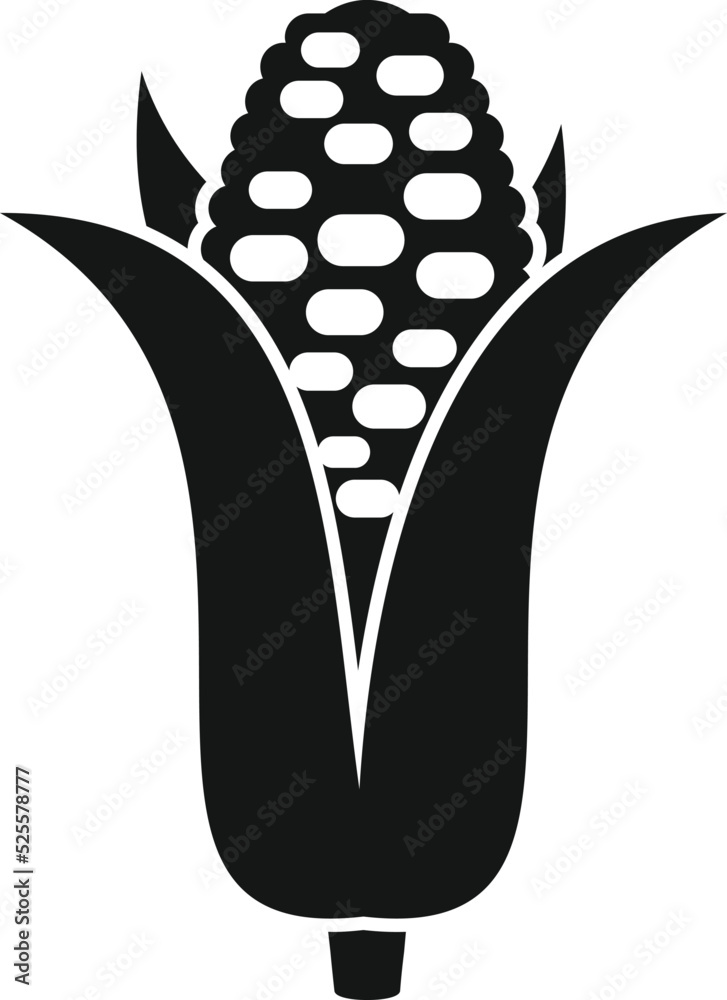 Fototapeta premium Gmo corn icon simple vector. Dna food