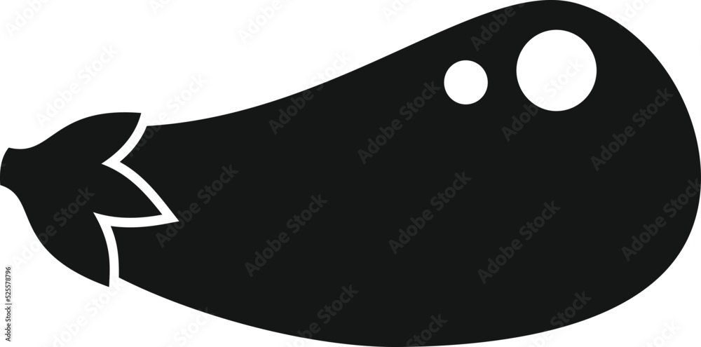 Obraz premium Gmo eggplant icon simple vector. Research test