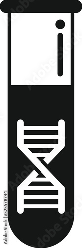 Dna test tube icon simple vector. Gmo food