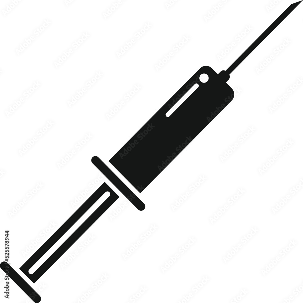 Gmo syringe icon simple vector. Dna food Gmo syringe icon simple vector. Dna food