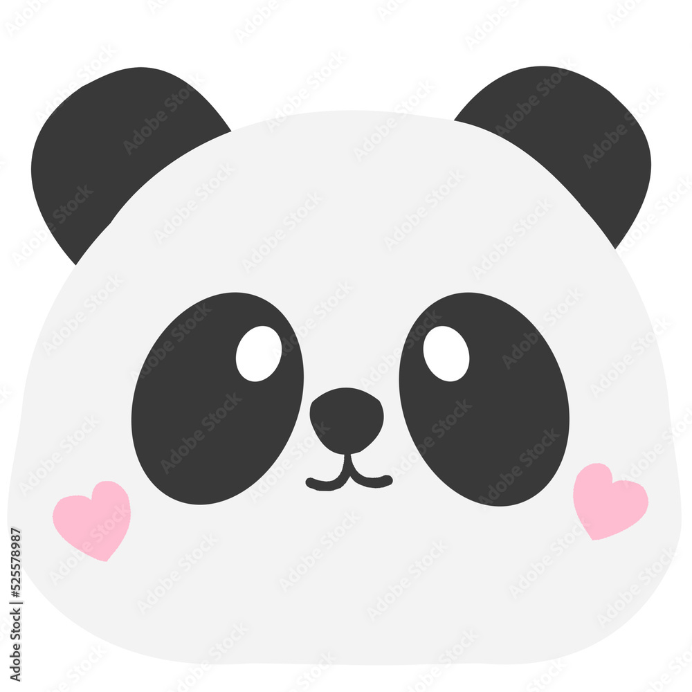 Fototapeta premium panda on white