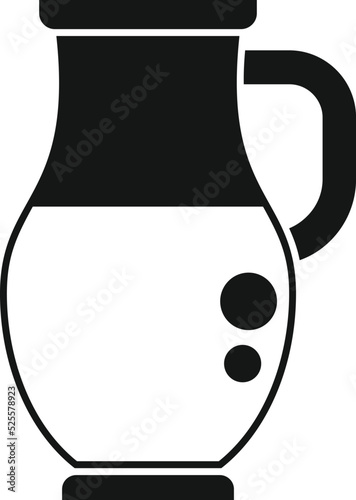 Gmo milk jug icon simple vector. Agriculture food