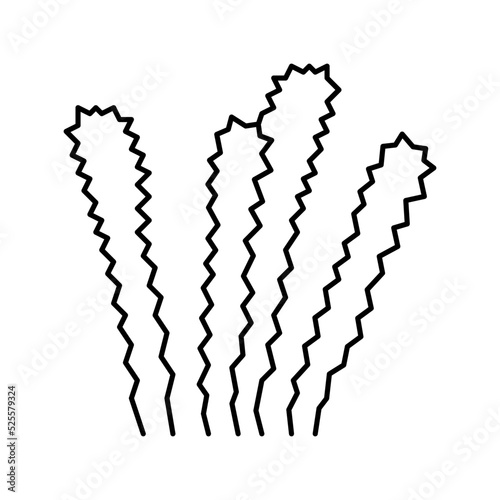 elodea densa line icon vector illustration