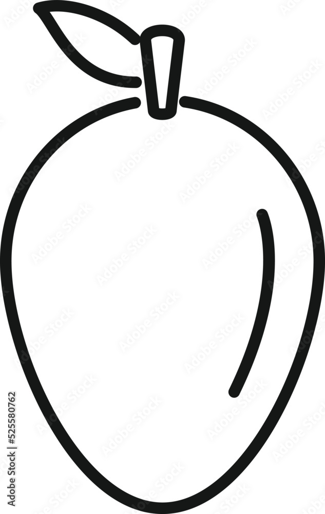 Gmo mango icon outline vector. Dna food Gmo mango icon outline vector. Dna food
