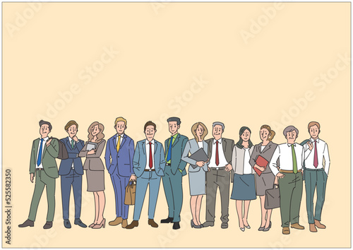 人物 ビジネスおしゃれイラスト素材