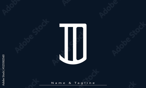 Alphabet letters Initials Monogram logo IO , OI