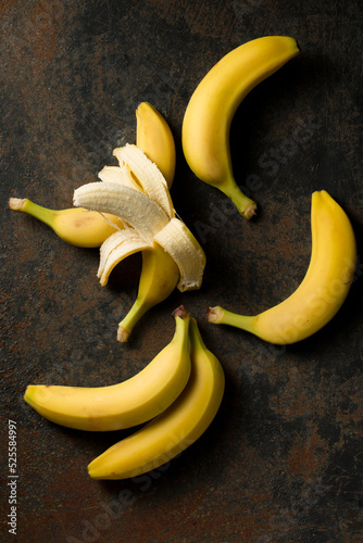 Wallpaper Mural Yellow bananas on a dark Torontodigital.ca
