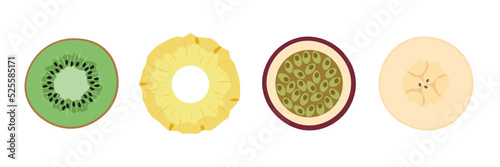 Fresh citrus fruits on white background