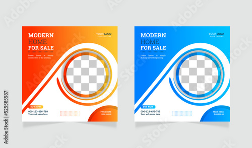 Real estate instagram or social media post template 

