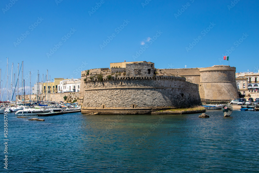 View of Gallipoli with its port and medieval castle