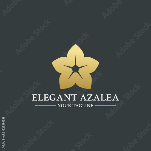 Azalea Flower Logo Vector For Company Symbols and Azalea Flower Related Products photo