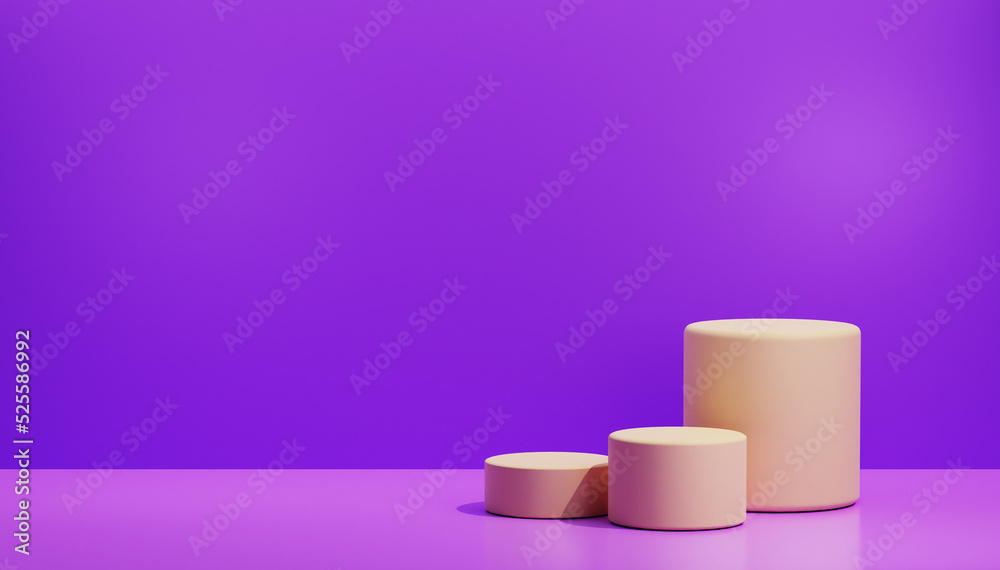 3d Podium in lavender colourway with 4 minimalist stage background 3d Podium in lavender colourway with 4 minimalist stage background