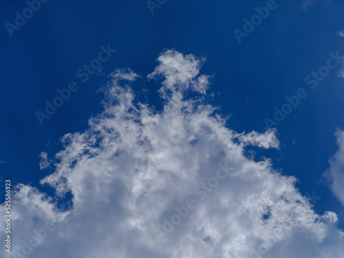 blue sky and white fluffy clouds