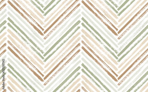 Brush stroke chevron zig zag seamless pattern.