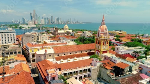 Wallpaper Mural Aerial shot of the beautiful cartagena city the world heritage center. Torontodigital.ca
