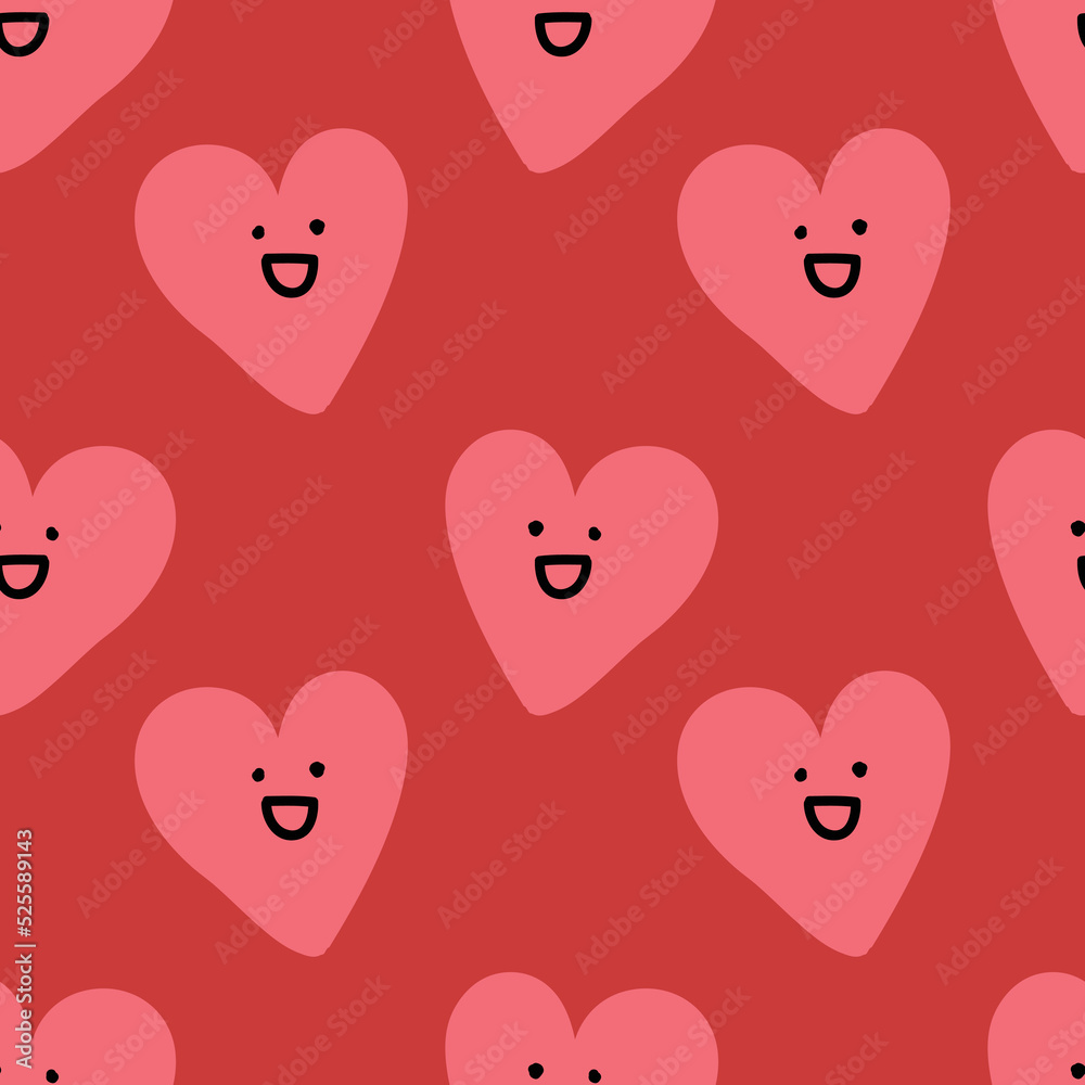 cute hearts seamless pattern design vector for valentine wrapping paper