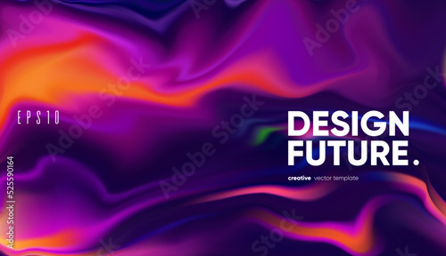Fluid Colors wallpaper. Liquid Paint effect. Vector illustration. 