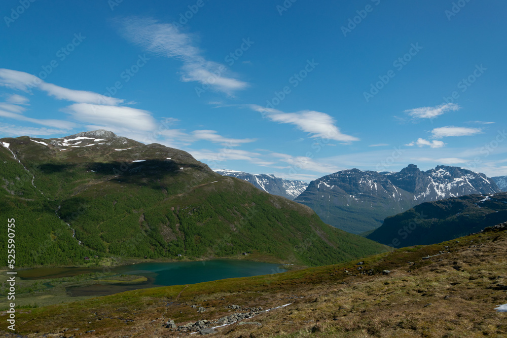 Mountain lake, Lyngen Alps, Norway, June 26 2022