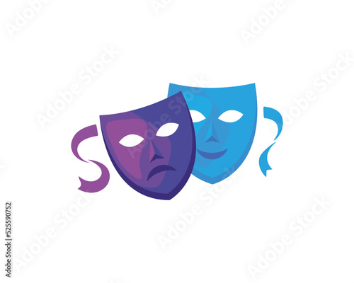 Music Theater vector logo design